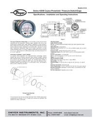 Thumbnail of document Manual - 43000 Capsu-Photohelic Pressure Switch/Gage